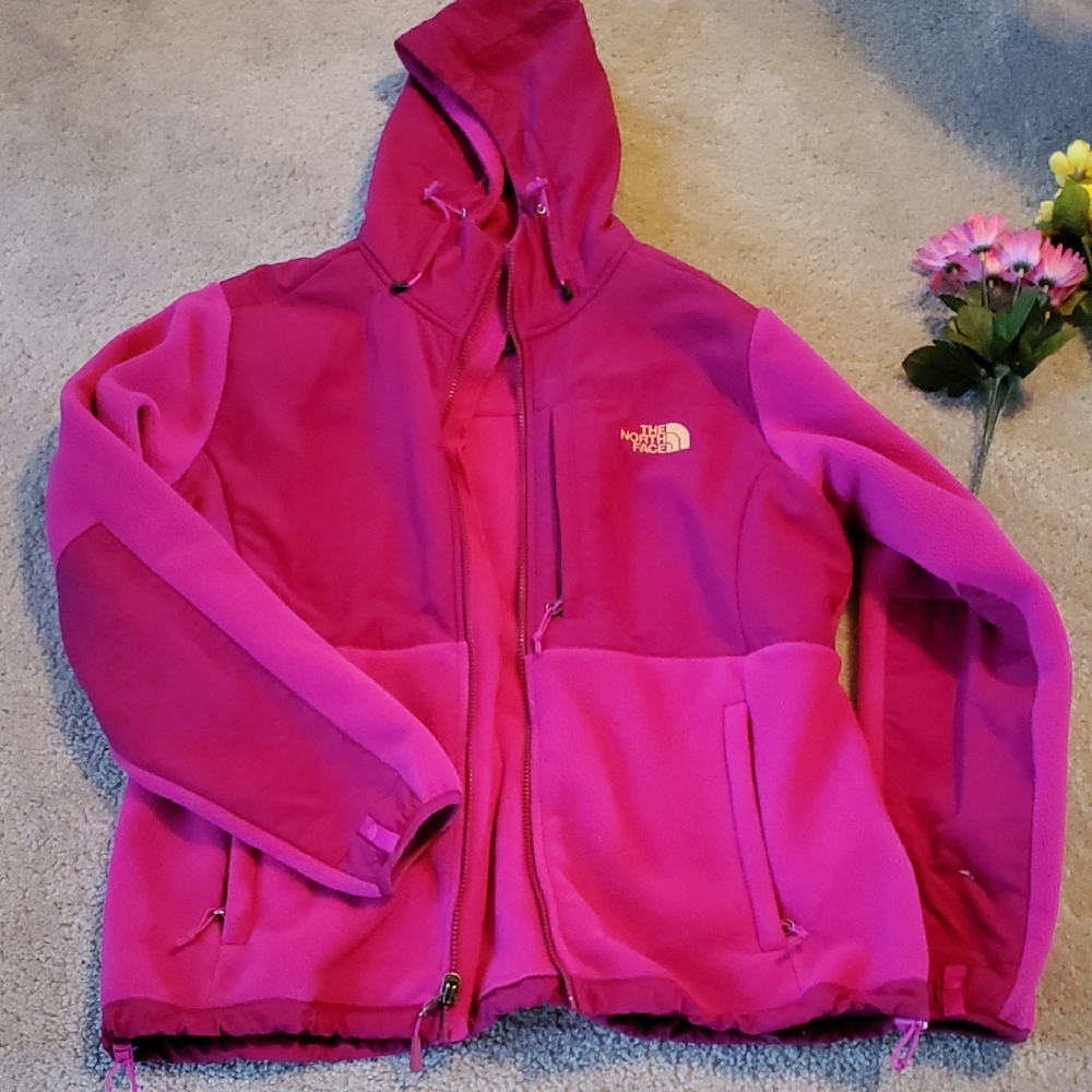 The North Face Authentic Women's Two-Tone Pink Hooded Fleece Jacket